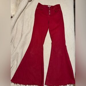 Forever 21 Red Flare Jeans